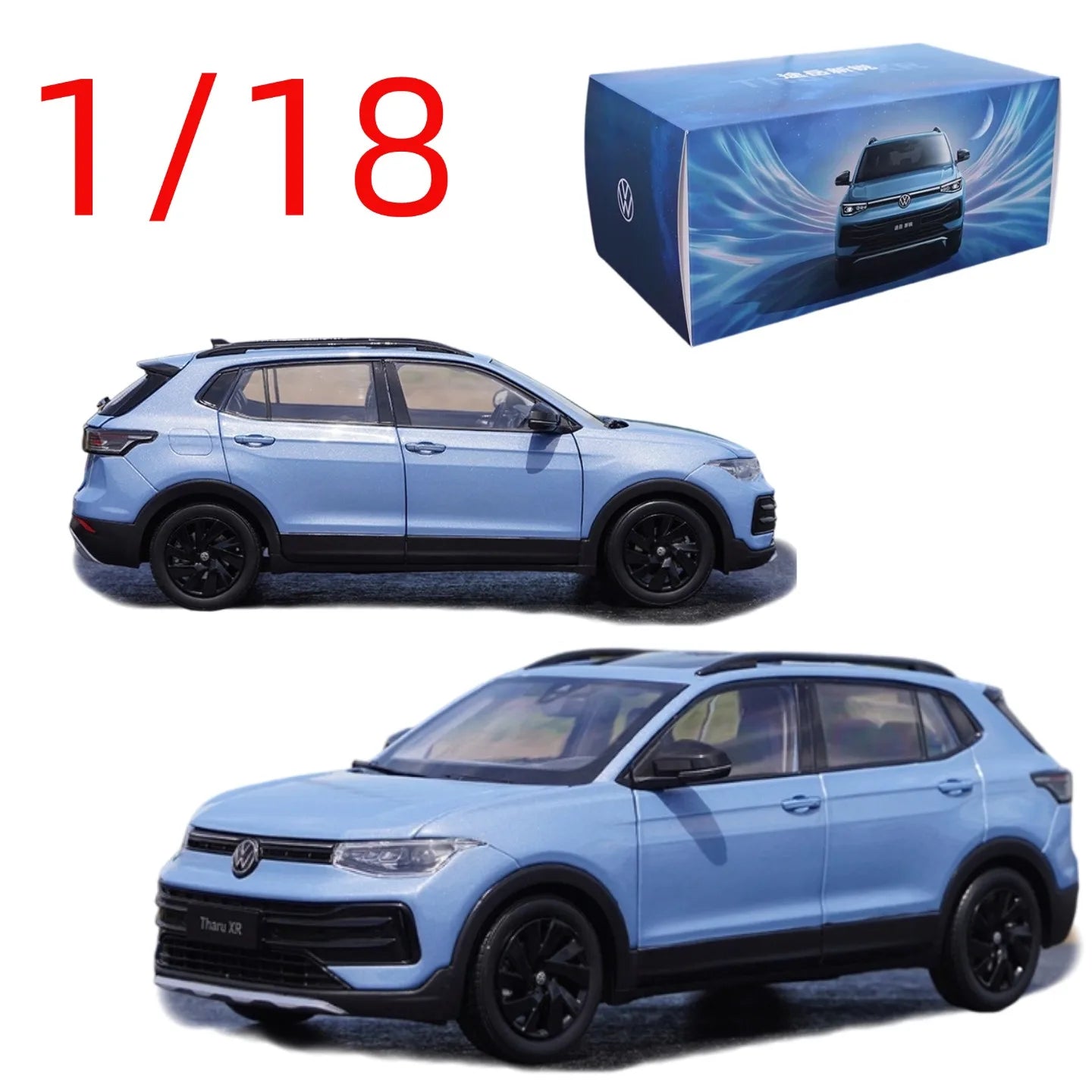 Diecast 1/18 Scale VW Tharu XR SUV Car Model Alloy Tharu XR Off-road Vehicle Play Vehicles Model Gift for Boys Original Box