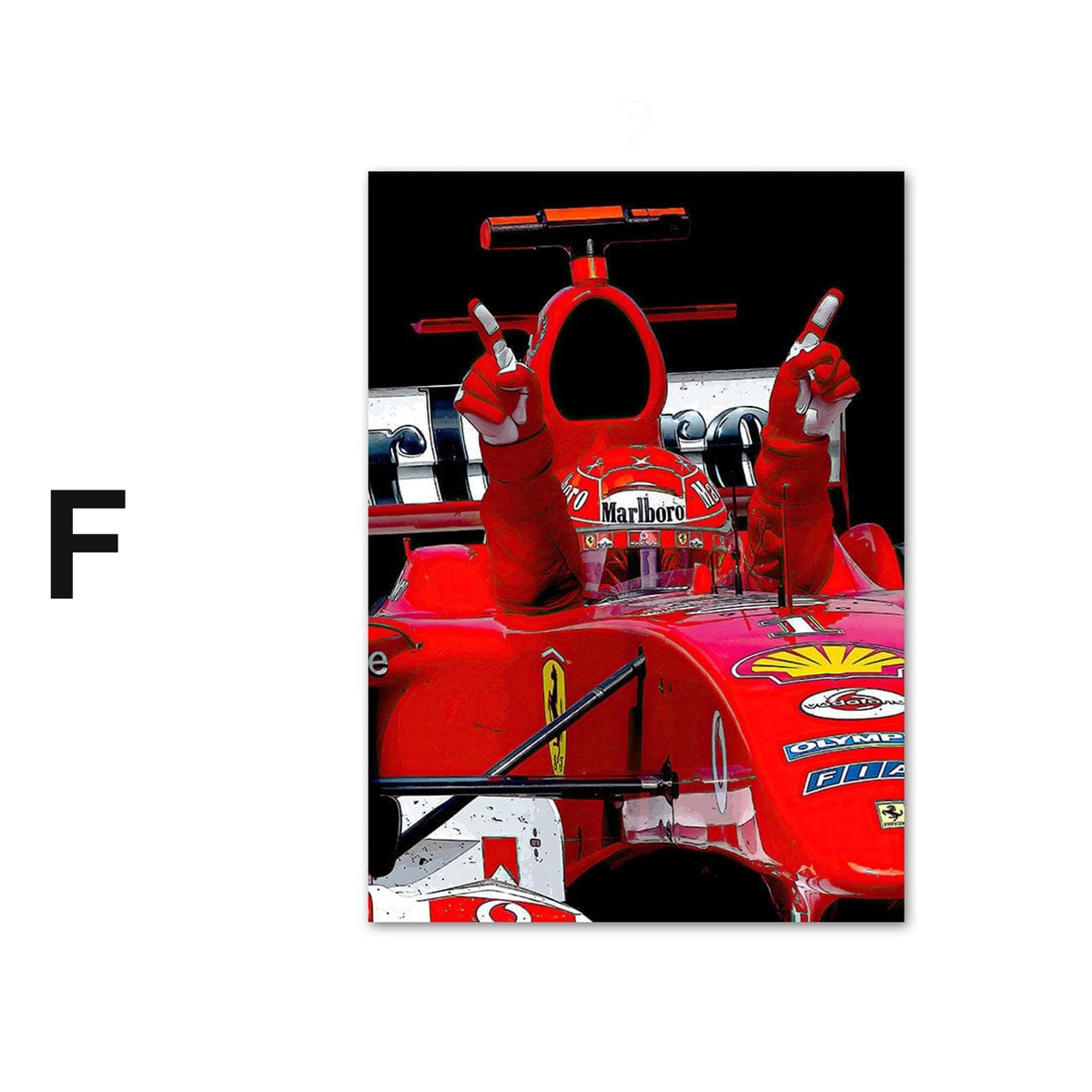 Poster Formel 1 Rennwagen Rennfahrer · Deko Print ohne Rahmen