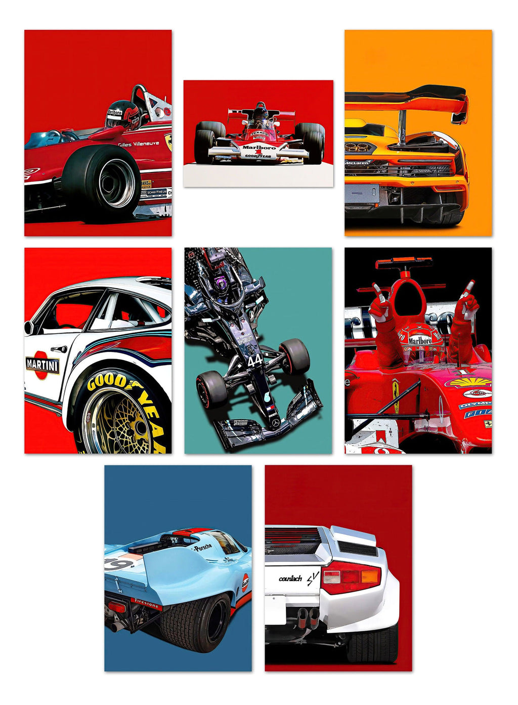 Poster Formel 1 Rennwagen Rennfahrer · Deko Print ohne Rahmen
