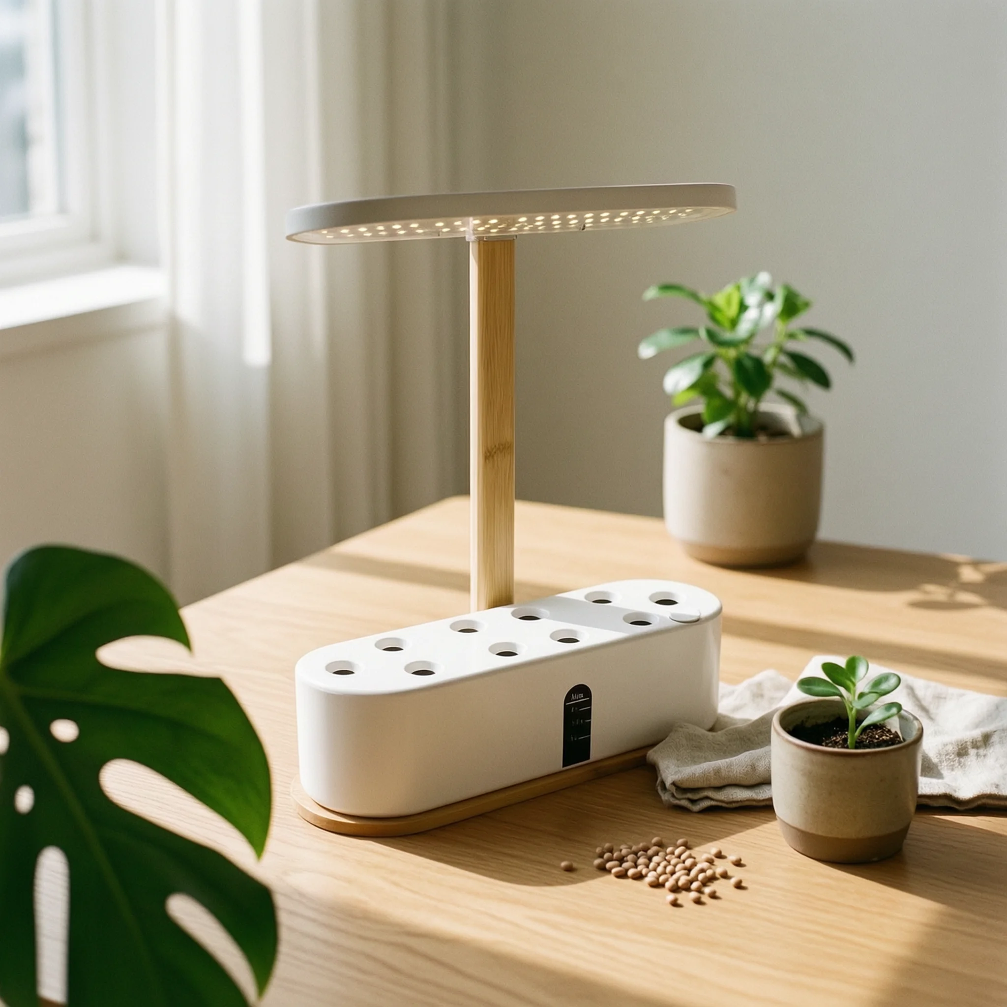 Hydroponic Planter with LED Grow Illumination areaSaving Indoor Hydroponic Garden Indoor Garden with LED Grow Light Fresh Slim