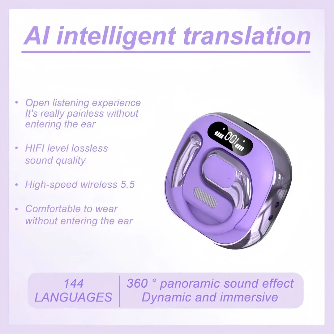 Translation Earbuds Real Time - AI 144 Language Translator Earbuds, Audifonos Traductores Inglés Español,