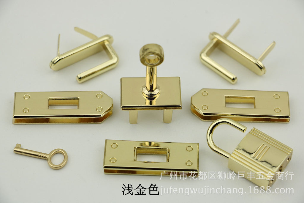 Kelly bag hardware accessories padlock light gold silver white gun black ancient sweep color bag 7 piece Lock