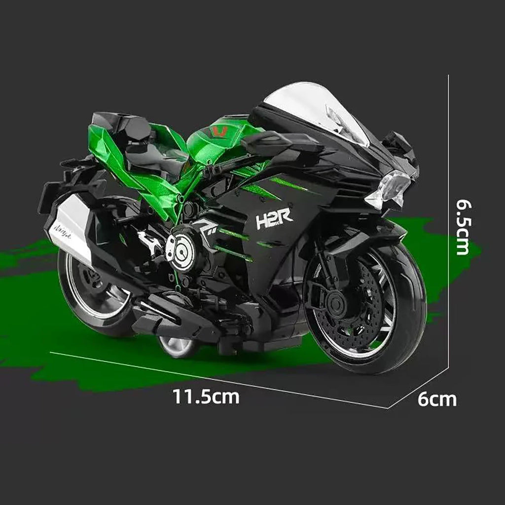 1:32 Scale Cast Simulation Alloy Toy Motorcycle Pull-Back Drive Collectible Miniature Bike Model for Kids