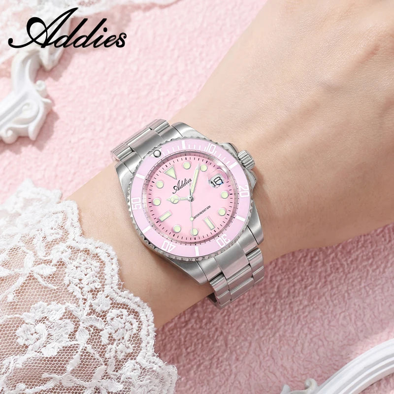 ADDIES 36mm 50m Waterproof Women's Watches Famous Brand Stainless Steel Quartz Woman Watch BGW9/C3 Super Luminous Watch Gift New
