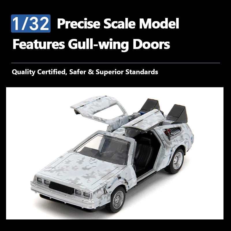 JADA 1:32 Time Machine Back To The Future-1 Frost Diecast Model Hollywood Rides JD34785
