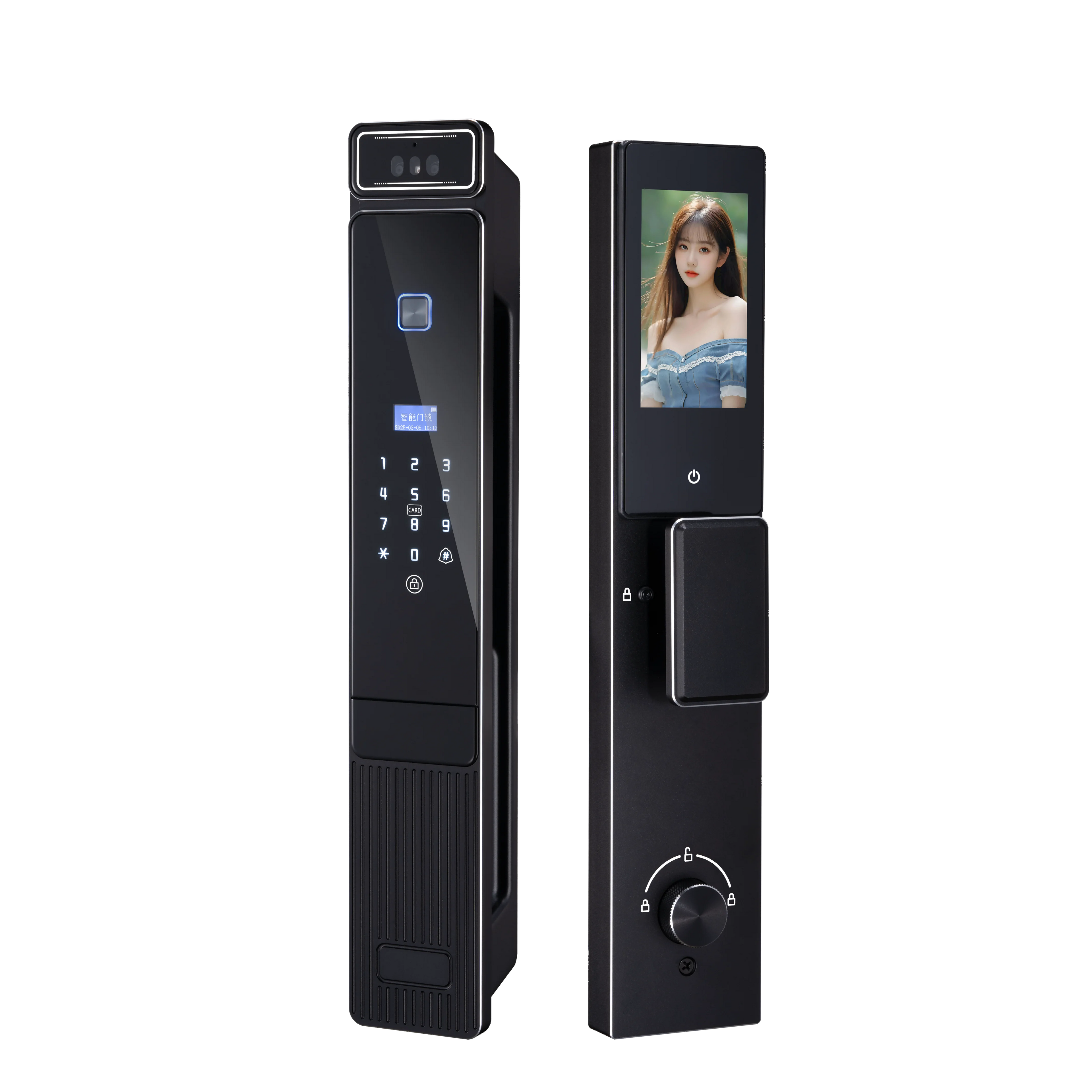 Latest Version Smart Lock A03-U Face Palm Vein Recognition HD Camera with Visual Intercom