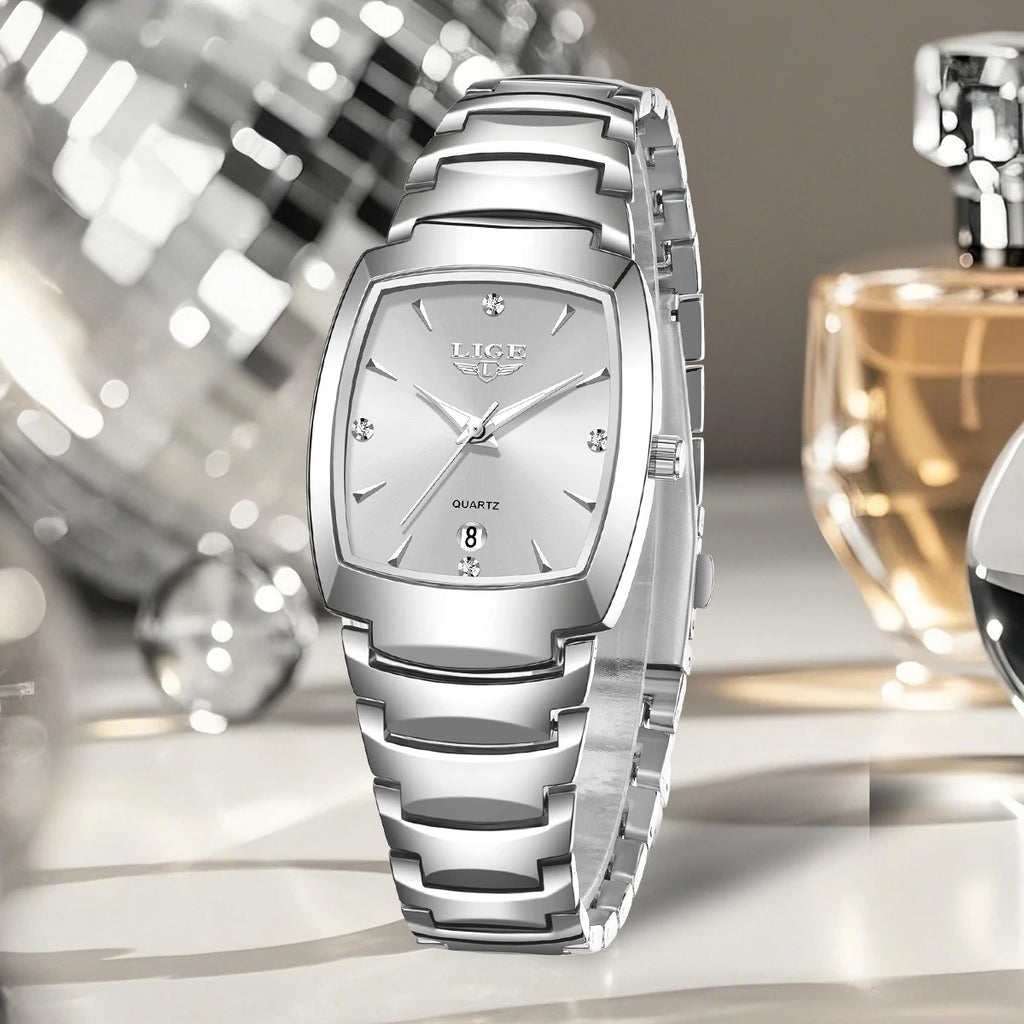 LIGE 2026 new Women's Watch Business Luxury Ladies clock Fashion quartz Simple Watch for Women Gift Women's wristwatch reloj+BOX