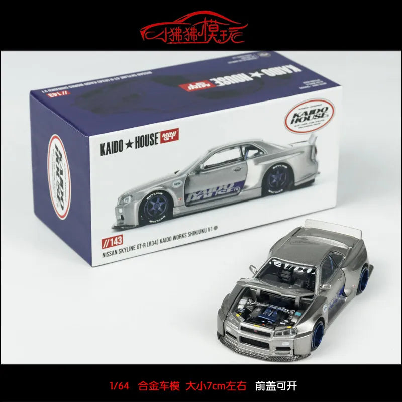 MINI GT 1:64 KAIDO 1:64 House BMW M3 E30 Works EF Car Model R33 R34 Alloy Car Model,  Adult Collectibles,Male Toys.