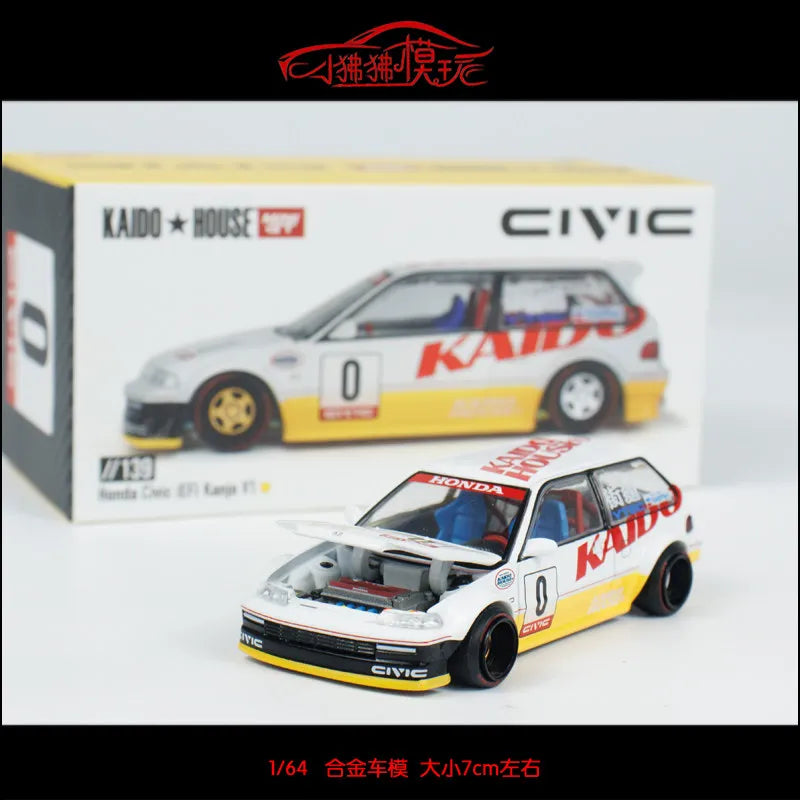 MINI GT 1:64 KAIDO 1:64 House BMW M3 E30 Works EF Car Model R33 R34 Alloy Car Model,  Adult Collectibles,Male Toys.