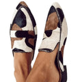 British Style 2026 Spring and Autumn New Product Fashionable Pointed-toe 34-43 Shallow-toe Cow-patterned Casual Women's Shoes