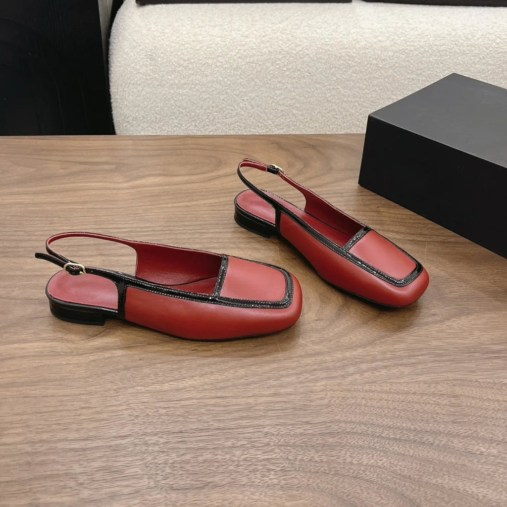 Luxury Brand Women's Casual Low-heel Shoes Handcrafted Mary Janes Upper Sheepskin Simple Yet Stylish Effortlessly Versatile