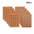 10PCS PCB Breadboard 5*7cm Universal DIY Circuit Board Solder Finished Protoboard Single-Sided Yellow PCB Board