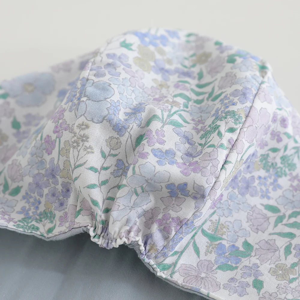 Reversible Baby Sun Hat for Girls Floral Indian Hats Autumn Outdoor Travel Newborn Sun Cap Toddler Bonnet Newborn Head Wrap Cap