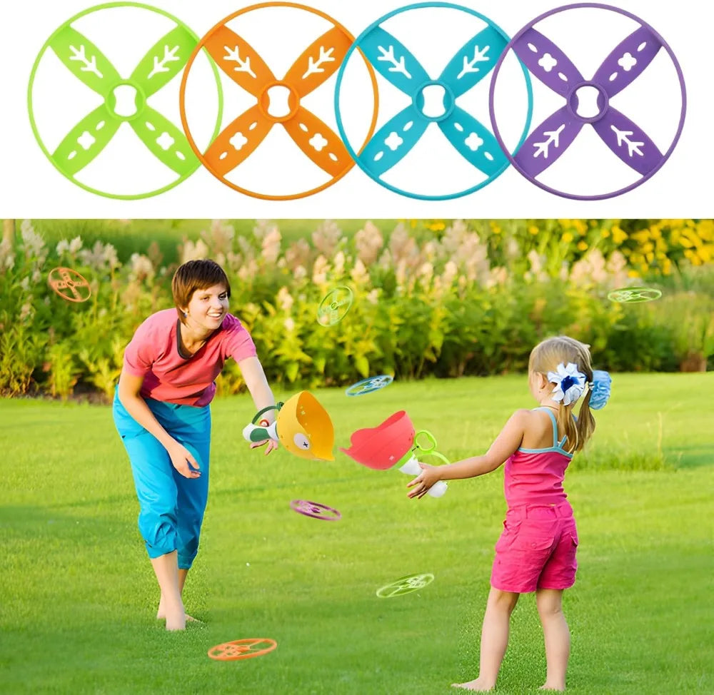 24 Pack Flying Discs Supplement Set - Compatible with Most Handheld & Foot-Powered Toys, 4 Vibrant Colors