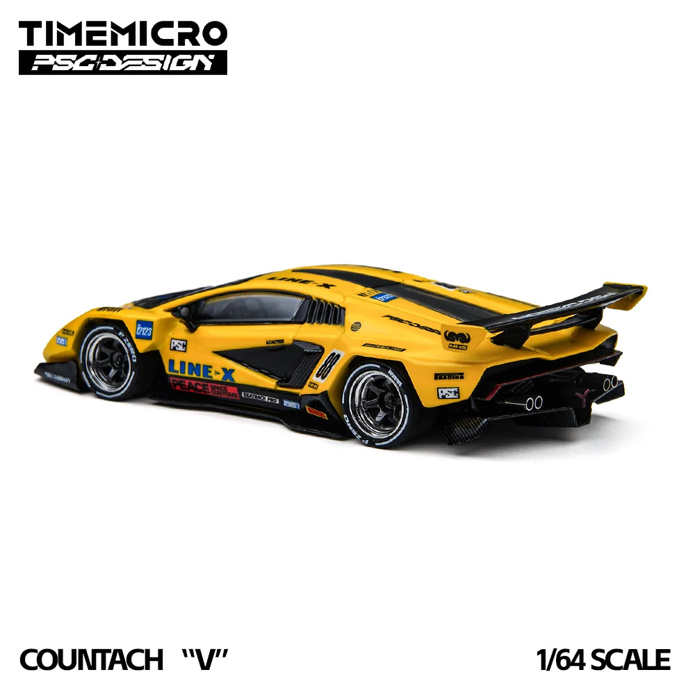 *Pre-order*TimeMicro 1:64 Countach "V" GT Tribute Alloy Diecast Model Realistic Mini Supercar Diorama Decor Collectible Car Toy