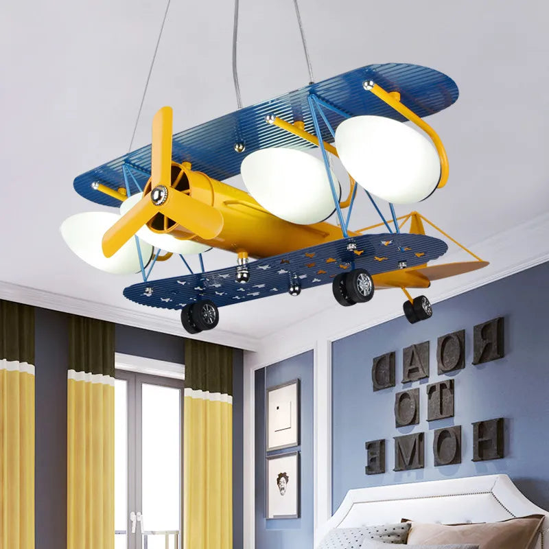 Modern Kids Room Led Light Children Bedroom Chandelier Lighting Kids Room Lamp Airplane Hanging Lamp Light