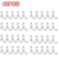 20PCS L Brackets Stainless Steel Corner Braces with Screws, 90° Right Angle Shelf Supports for Wood Furniture accessories, Table