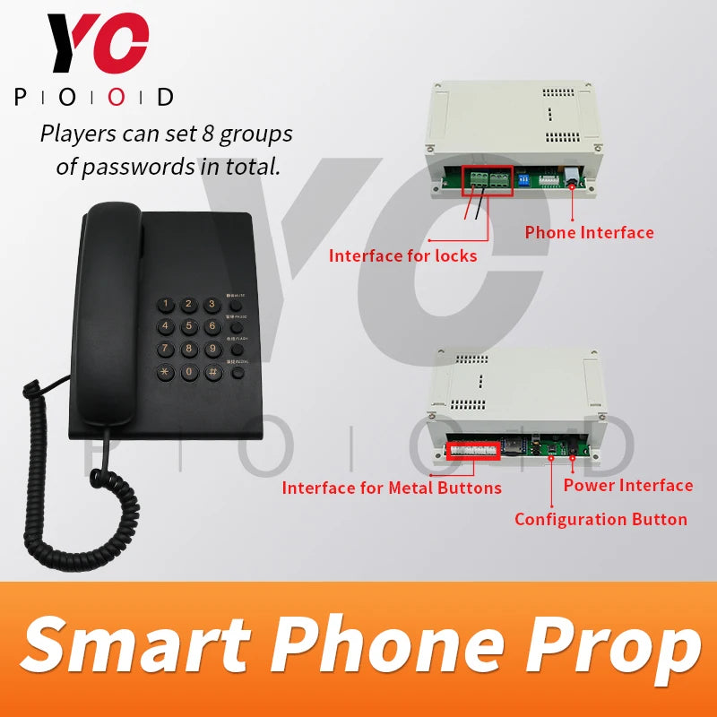 Escape Room Phone Prop Dial correct number to hear clues or release lock Telephone Prop escape room phone gadgets