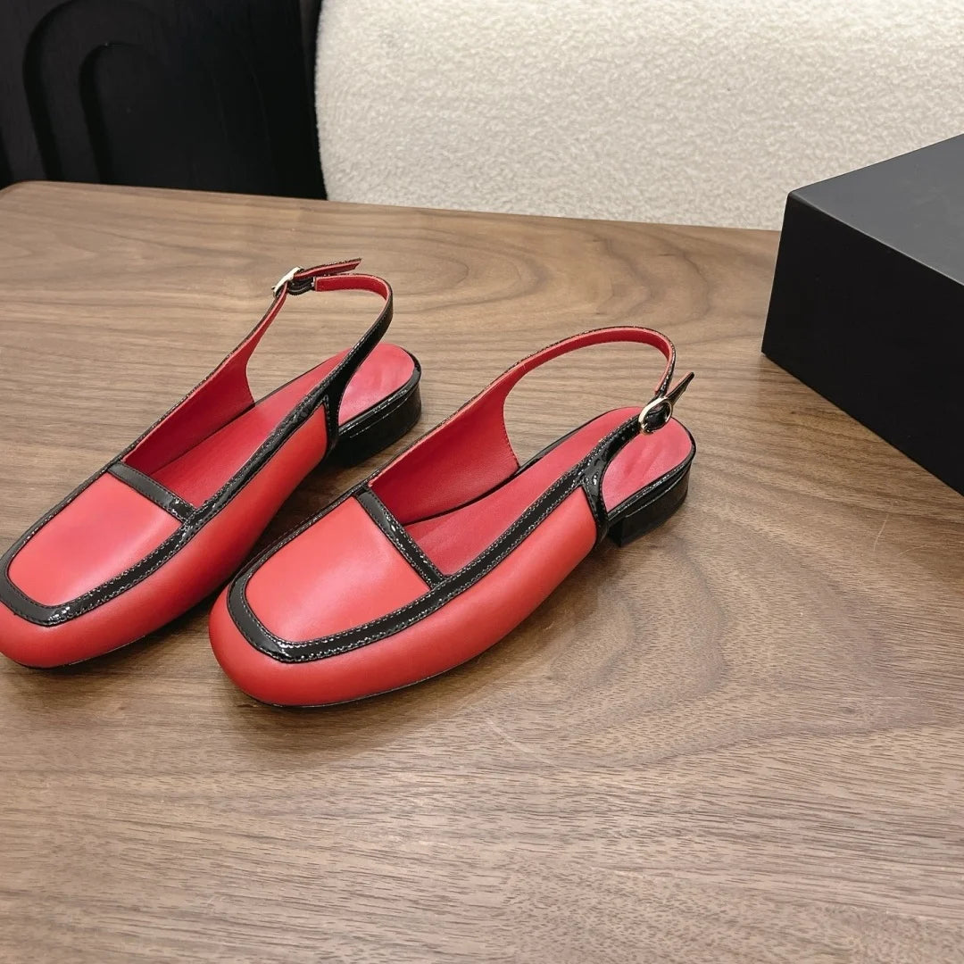 Luxury Brand Women's Casual Low-heel Shoes Handcrafted Mary Janes Upper Sheepskin Simple Yet Stylish Effortlessly Versatile