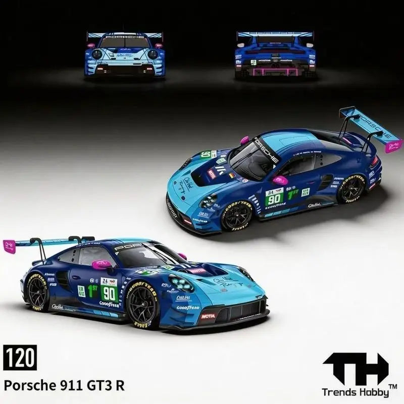 Trends Hobby-TH 1/64 Porsche 911 GT3 R LeMan 24H 2025 Diecast Car Model Alloy Simulation Collection Toy Gift For Boys#peetyeee