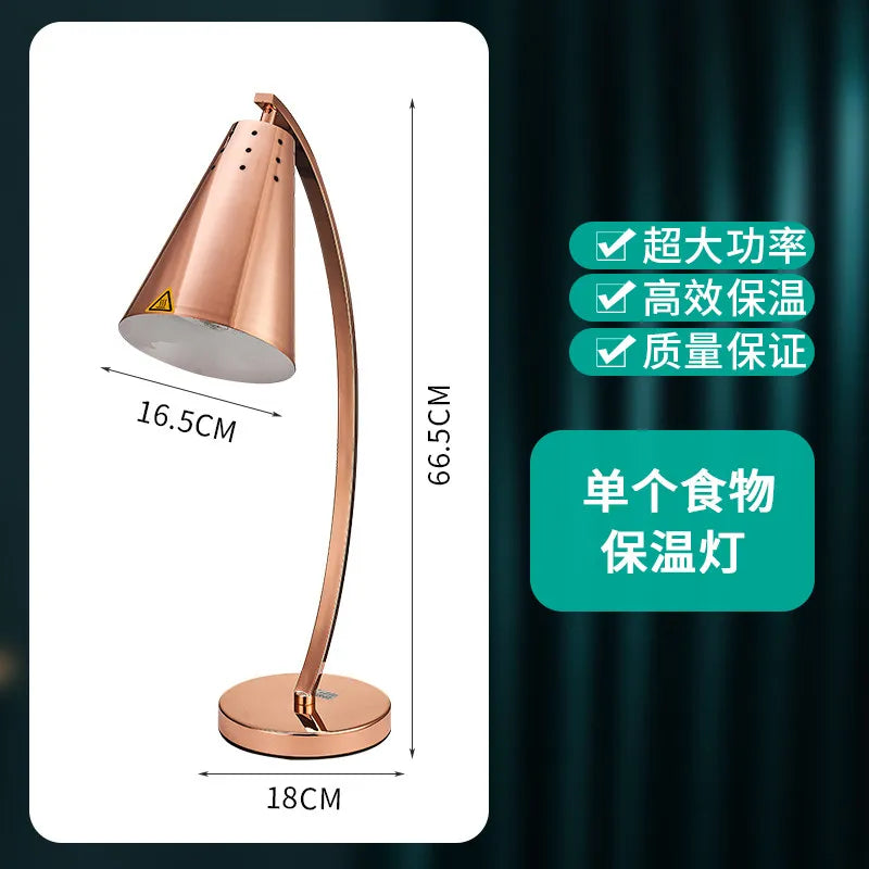 Catering food, cooked meat, barbecue, warm food lamp, food insulation table, fried food heating lamp