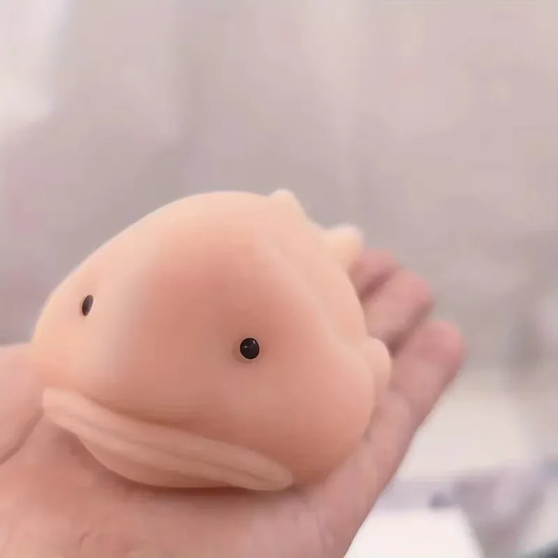 Stress Relief Squishy Soft Blobfish Squeeze Toy, Slow Rising Ugly Fish Desktop Fidget Toy, Anxiety Relief Toy Gift