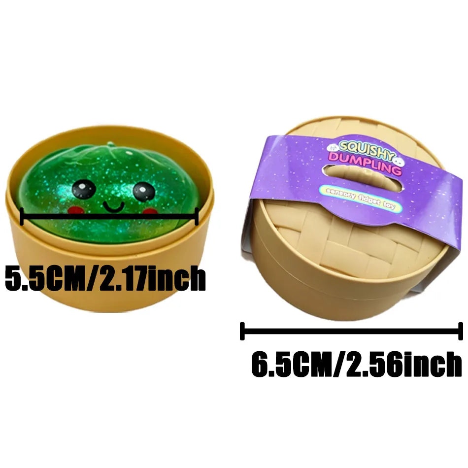 2026  Blind Box cute Mini Glitter Baozi Squishy Toy Sparkly Steamed Bun Squeeze Fidget Toys Stress Relief Sensory Squishies