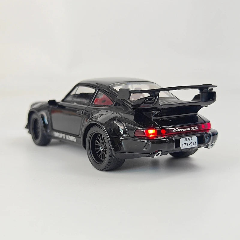 1:32 Simulation Porsche 964 Alloy Car Model Ornament Collection, Doors and Engine Cover, Trunk Can Open Supercar