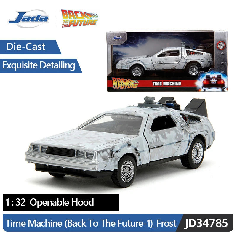 JADA 1:32 Time Machine Back To The Future-1 Frost Diecast Model Hollywood Rides JD34785