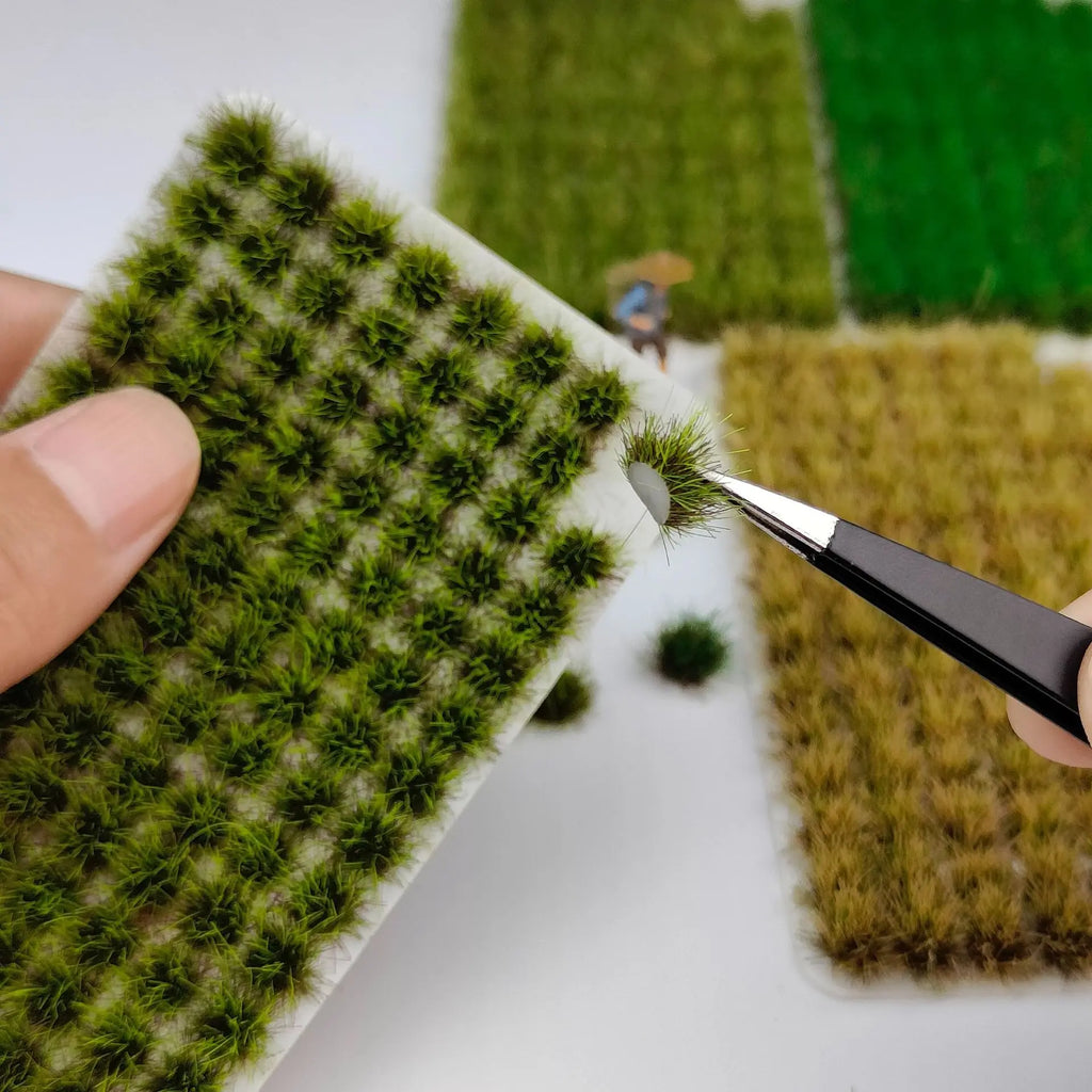 120pcs/box Miniature Grass Cluster Model Kits Vegetation Materials Diy Railway Sand Table Lawn Layout Kit Diorama Accessory