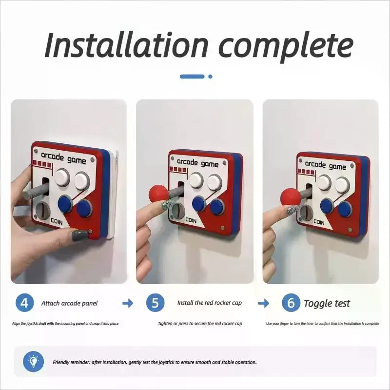 /GJ/Retro Game Console Joystick Switch Creative 3D Decoration Arcade Panel Socket Control Decoration Gift Toys