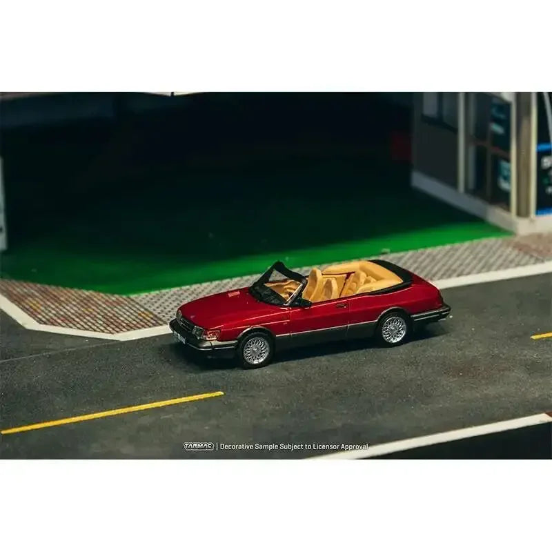 TW In Stock 1:64 Saab 900 Turbo Convertible Red Diecast Car Model Collection Toys Tarmac Works