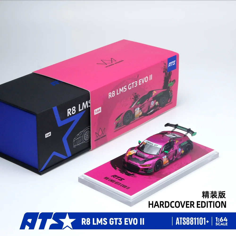 *Pre-order*ATS 1:64 Glossy Purple Track Racing Supercar Diecast Alloy Model Mini Simulation Race Vehicle Hobby Ornament Gift