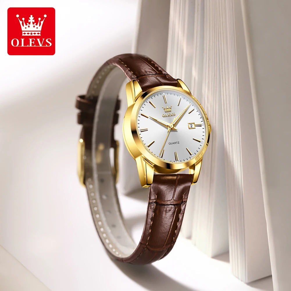 OLEVS 6898 Women Watch Original Quartz Watches Waterproof Luminous Date Watch Bracelet Set Ladies' Gift 2026 New Color Reloj