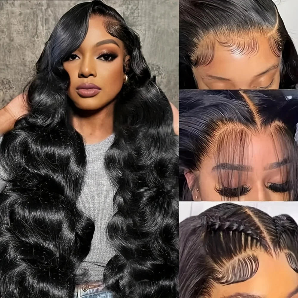 Body Wave 13x6 Lace Front Wigs Natural Human Hair Wig Curly Lace Frontal Wigs Pre Plucked Brazilian Hair For Women 220 Density