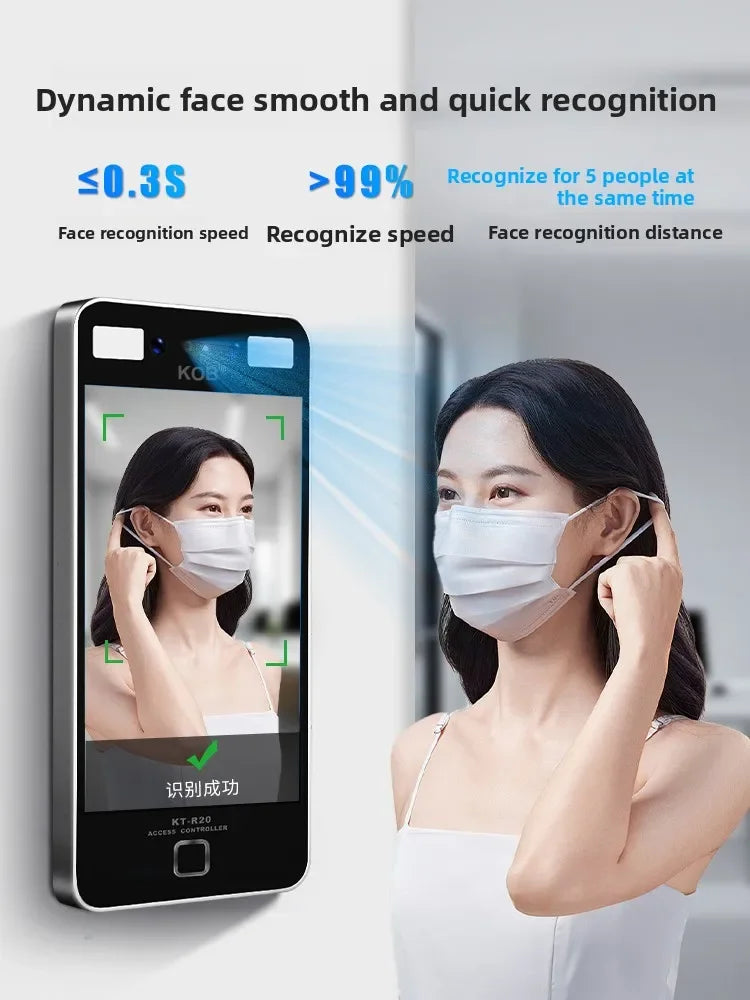 KOB7 inch dynamic facial recognition access control system all-in-one machine 8-inch high-definition touch screen magnetic lock