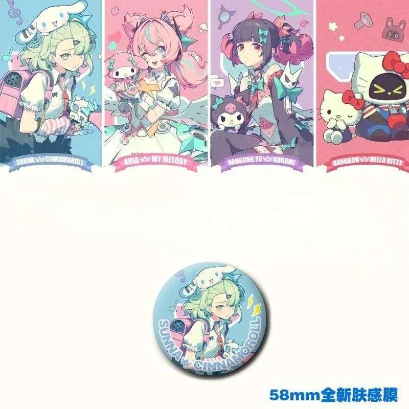 10cm Zenless Zone Zero Sanrio Ver. Aria My Melody Acg Stand Nangong Yu Kuromi Acrylic Stand Sunna Cinnamoroll Standing Plate Toy