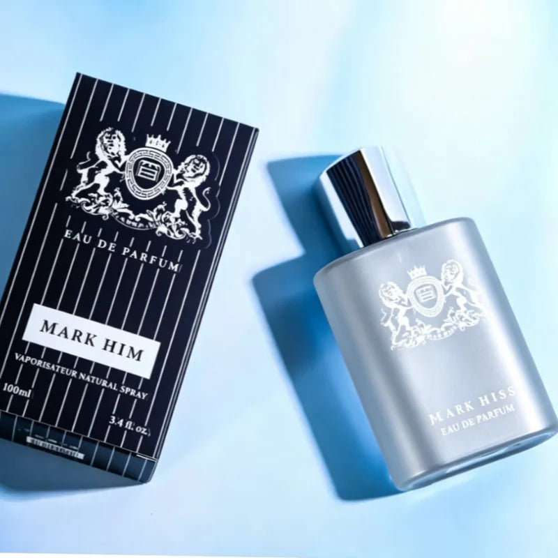 100ml MARK HIM Men Perfume Long-wearing Magnetic Masculine Fragrance Metallic Gray Cologne Vaporisateur Spray Dating Romantic Night