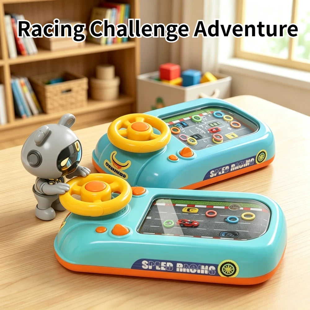 Racing Adventure Game Console Handheld Driving Simulator Toy for Brain Training and Coordination Birthday Gift