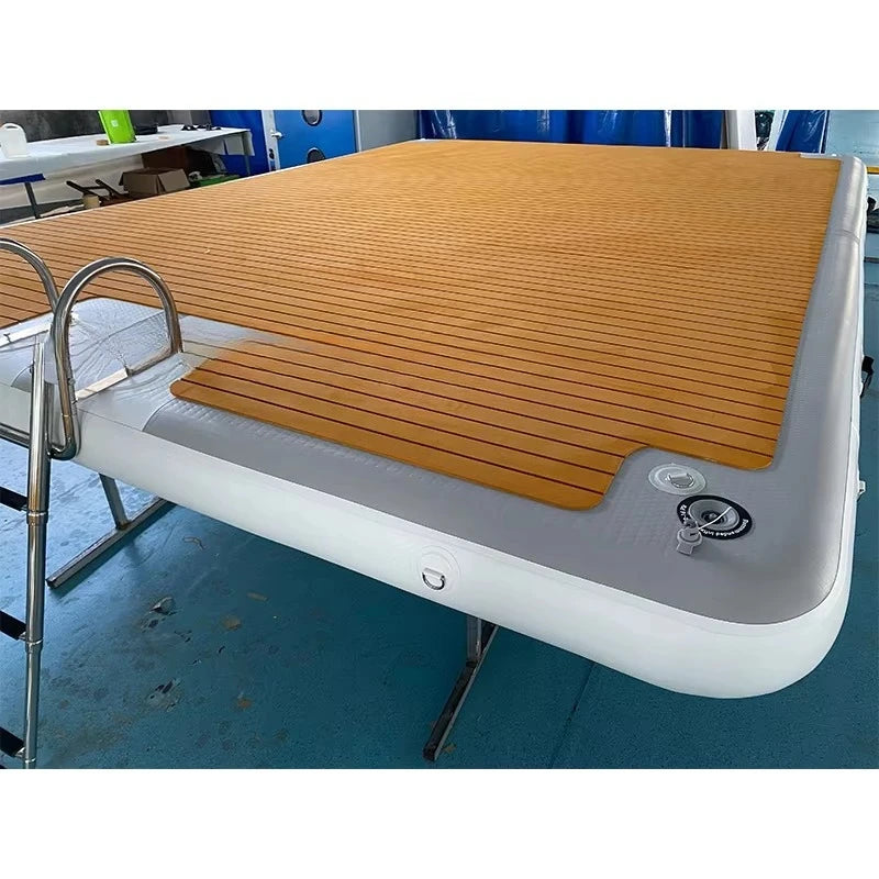 Leisure Land Inflatable Swim Island Floating Raft Inflatable Water Jet Ski Dock Floats Platform for Sale
