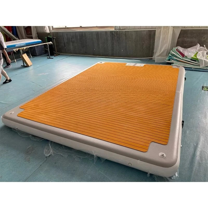 Leisure Land Inflatable Swim Island Floating Raft Inflatable Water Jet Ski Dock Floats Platform for Sale