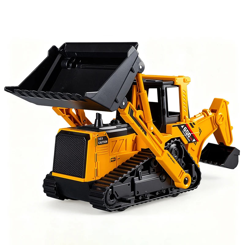 Engineering Vehicle Model Double Head Excavator Bulldozer Children Educational Diecast Construction Vehicle Toy Kids Boy Gift