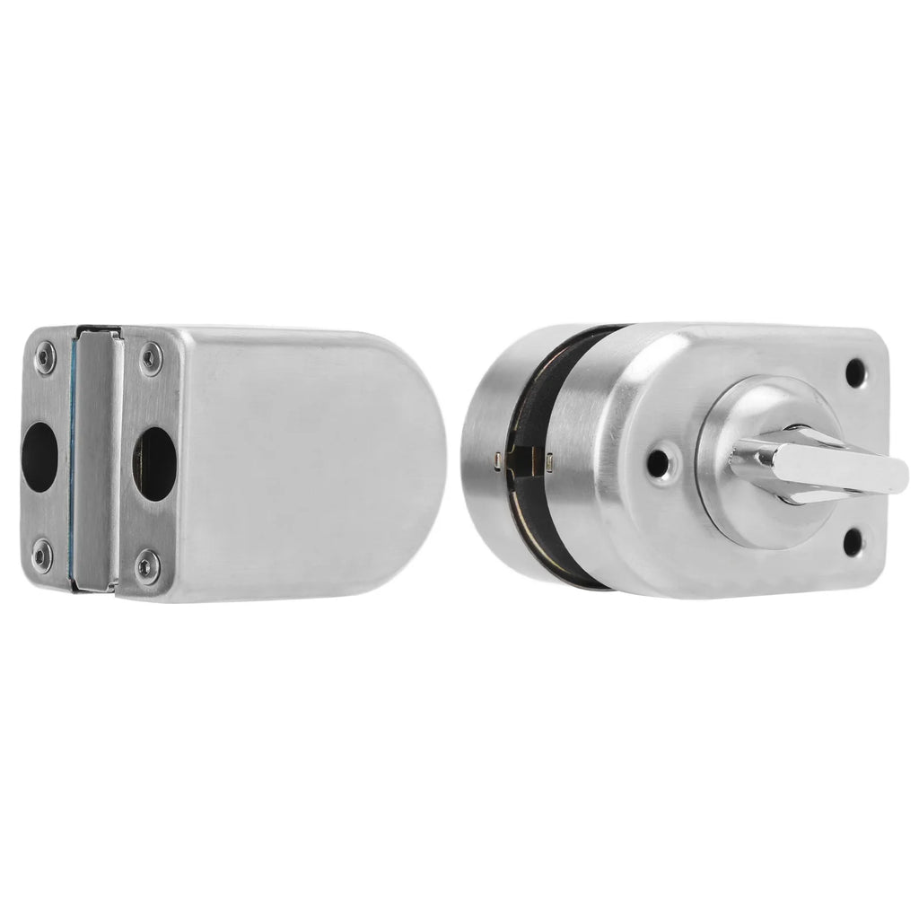 Stainless Steel Double Push Sliding Glass Door Access Control Lock With 3 Keys Anti Theft Security Door Lock