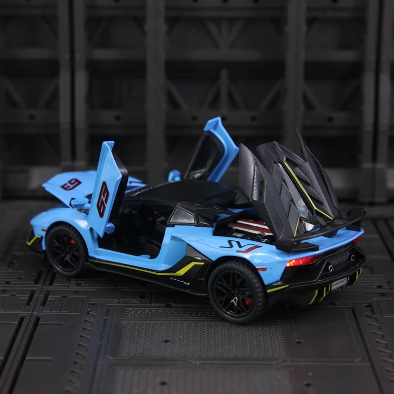 1:32 simulation Lamborghini SVJ63 alloy car model doors and the front hood and trunk door can be opened fine workmanship