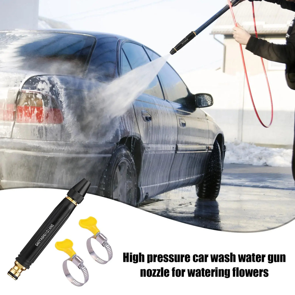 Garden Hose Spray Nozzle Metal Garden Hose Water Nozzle Sprayer Handheld Replacement Parts With 3 Patterns Cleaning Tools