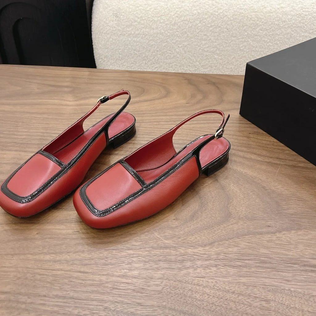 Luxury Brand Women's Casual Low-heel Shoes Handcrafted Mary Janes Upper Sheepskin Simple Yet Stylish Effortlessly Versatile