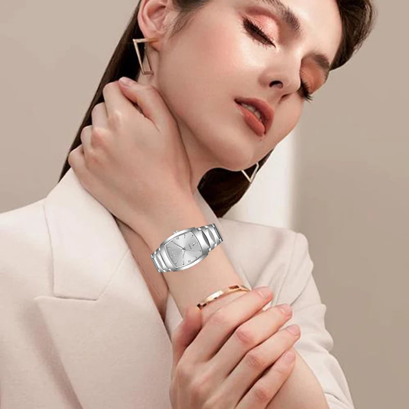 LIGE 2026 new Women's Watch Business Luxury Ladies clock Fashion quartz Simple Watch for Women Gift Women's wristwatch reloj+BOX