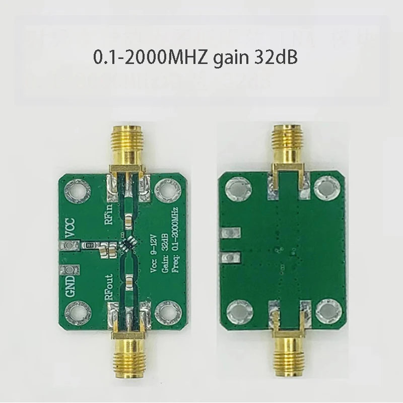 RF wideband amplifier module low noise amplifier LNA module 0.1-2000MHz gain 32dB