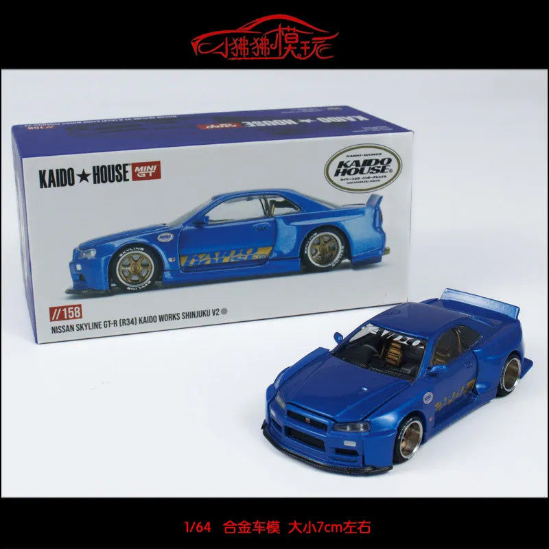 MINI GT 1:64 KAIDO 1:64 House BMW M3 E30 Works EF Car Model R33 R34 Alloy Car Model,  Adult Collectibles,Male Toys.