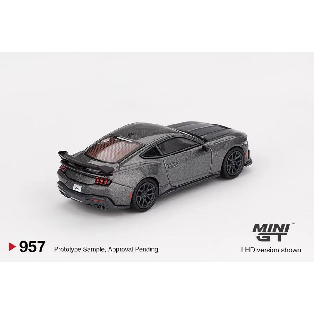 In Stock MINIGT 957 1:64 Ford Mustang Dark Horse 2024 Carbonized Gray Diecast Car Model Collection Toys